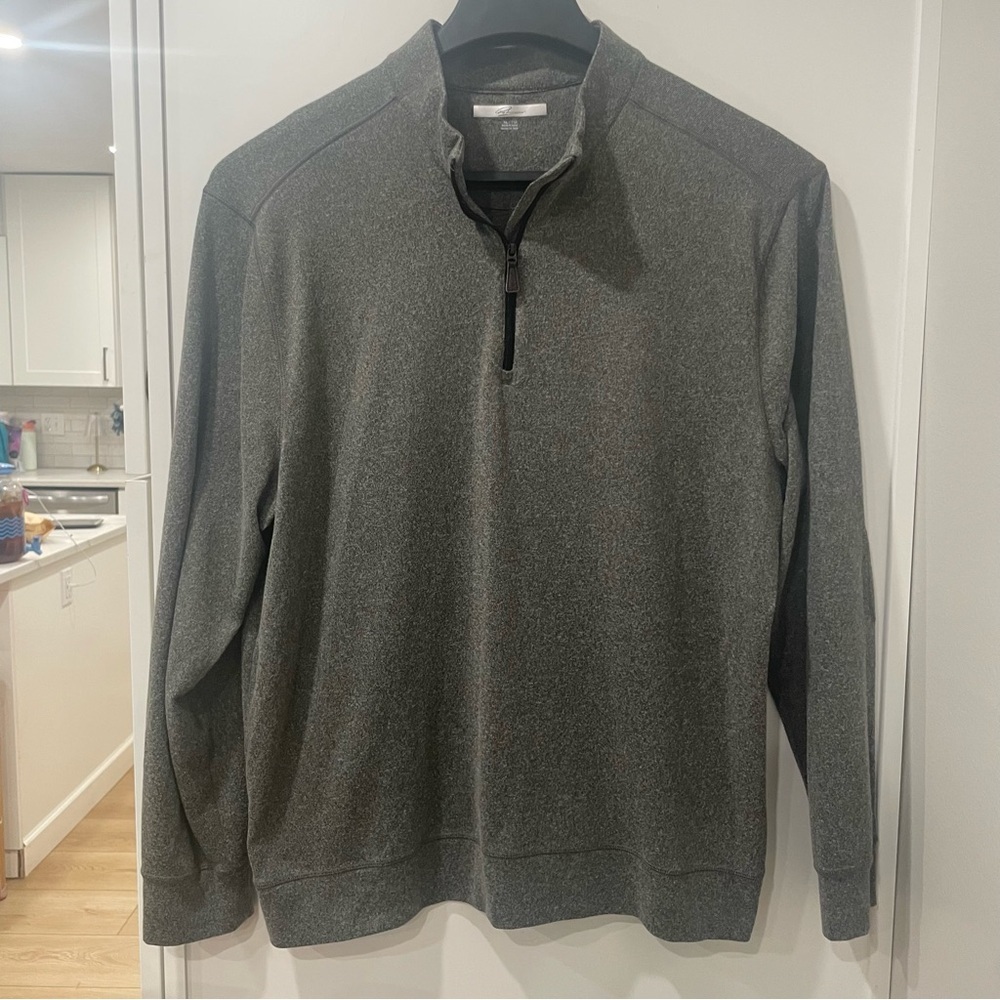 Greg Norman Collection Men’s Charcoal Grey 1/4  Zip Sweater Size XL Golf Casual